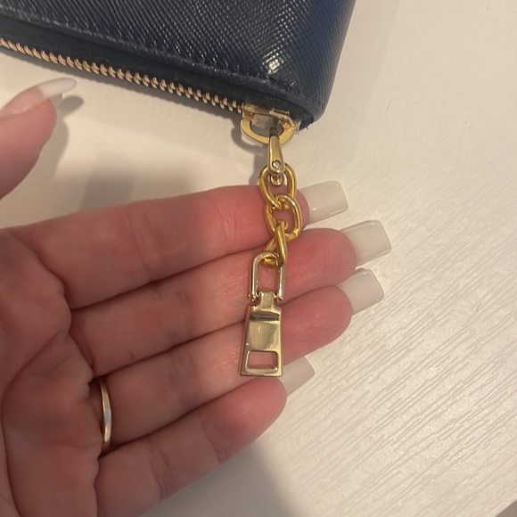 Prada Saffiano Long Zip Around Bluette Wallet EUC! - Picture 5 of 16